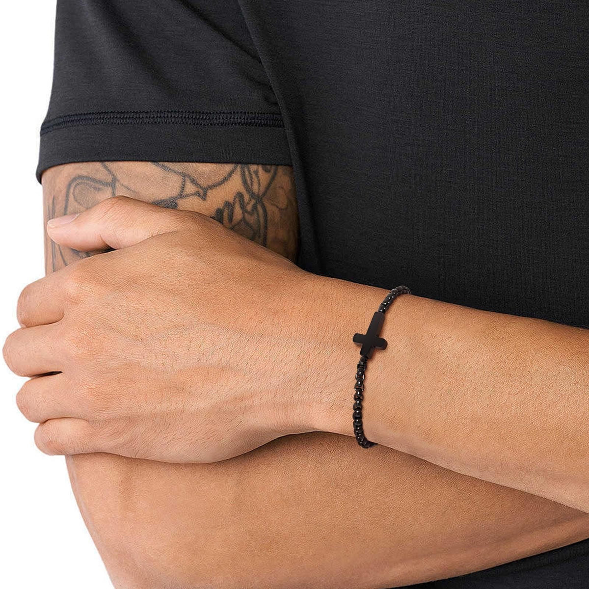 Minimalist Cross Chain Bracelets