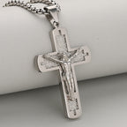 Polished Crucifix Pendant Necklace Available in Four Timeless Color