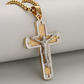 Polished Crucifix Pendant Necklace Available in Four Timeless Color