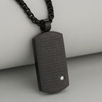 Three Color Lord's Prayer Rectangular Necklace Expressing Faith