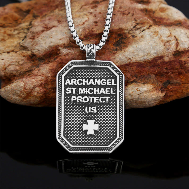 Classic Style St. Michael the Archangel Protection Stainless Steel