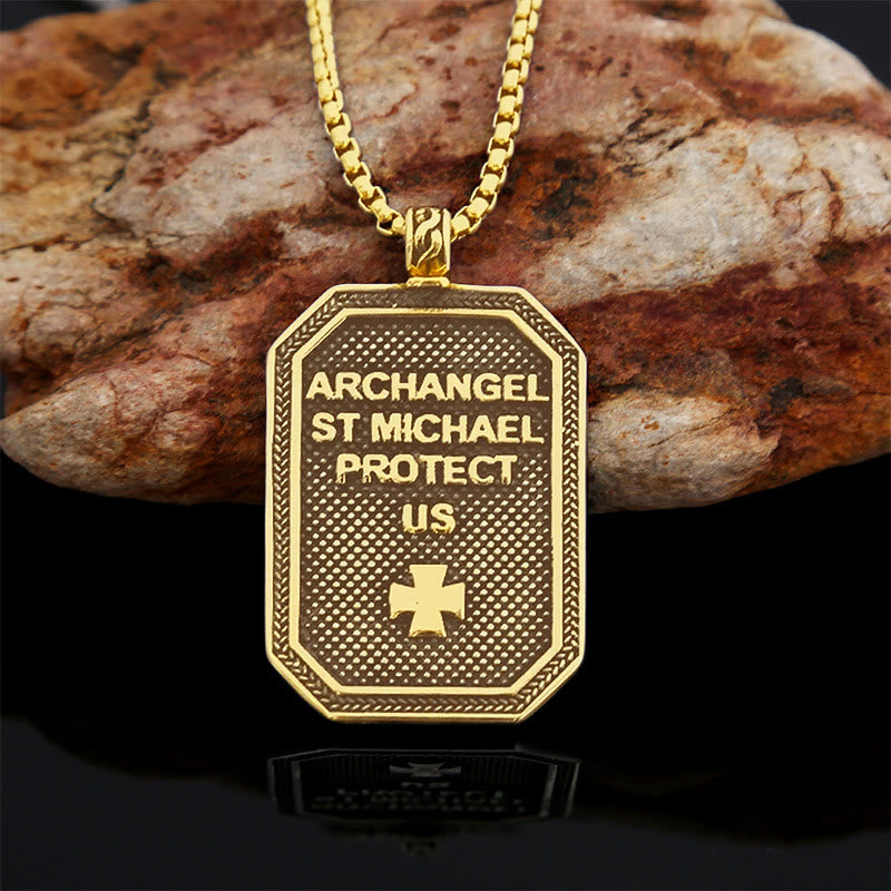 Classic Style St. Michael the Archangel Protection Stainless Steel