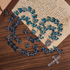Wings of Devotion Shimmering Blue Butterfly Prayer Bracelet, Animal