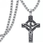 Eternal Faith Celtic Knot Crucifix Pendant Necklace