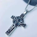 Eternal Faith Celtic Knot Crucifix Pendant Necklace