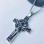Eternal Faith Celtic Knot Crucifix Pendant Necklace