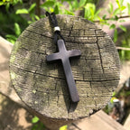 Classic Natural Ebony Cross Necklace