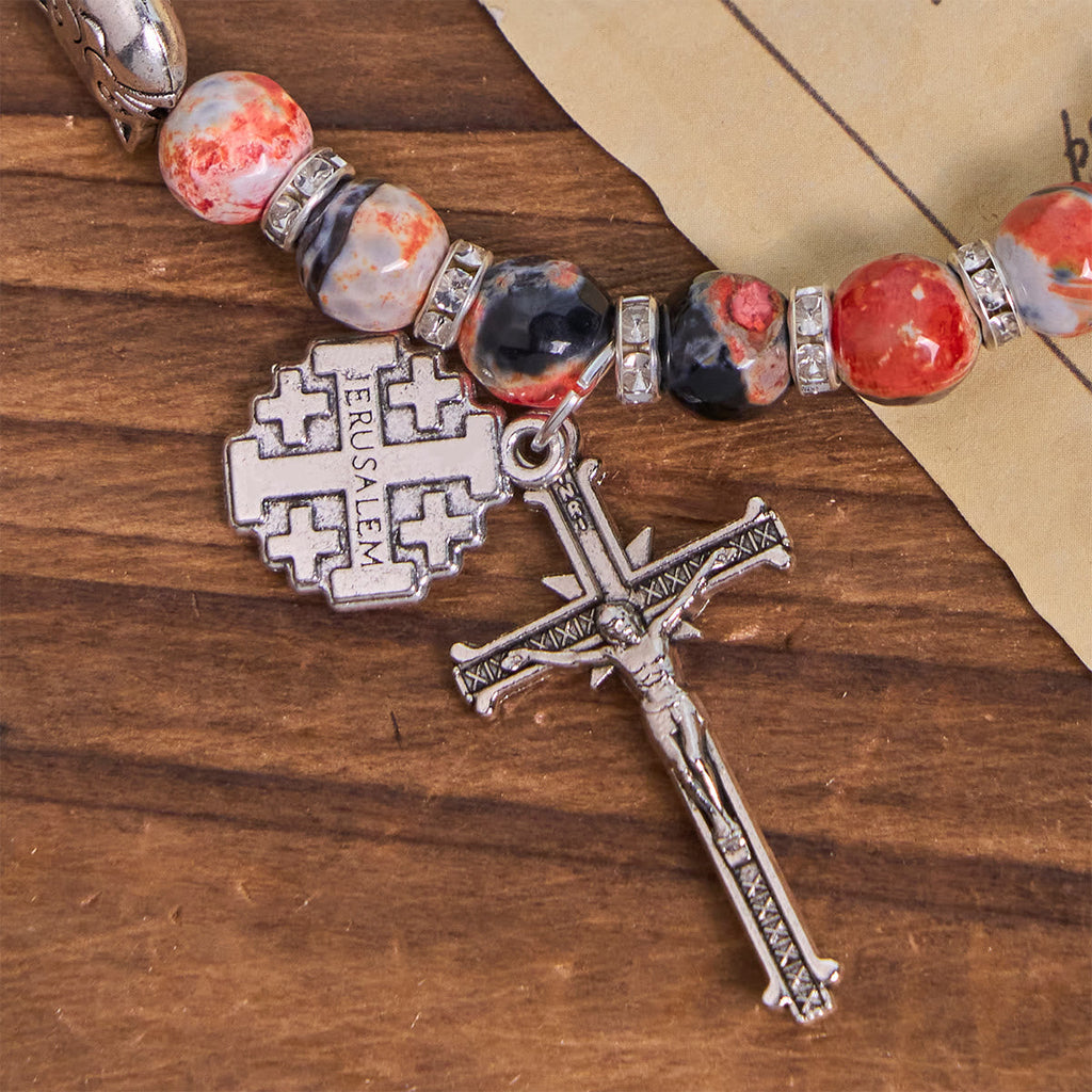 Marbling Agate Calico Cat to Pray with St. Benedict Pet Memorial