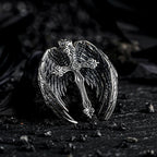 Guardian Angel Wings Cross Pendant Necklace