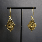Vintage Style Sacred Heart Dangle Earrings
