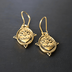 Vintage Style Sacred Heart Dangle Earrings