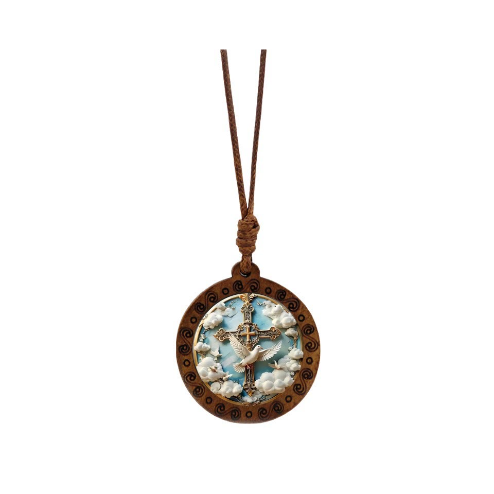 Holy Spirit Dove & Cross Necklace