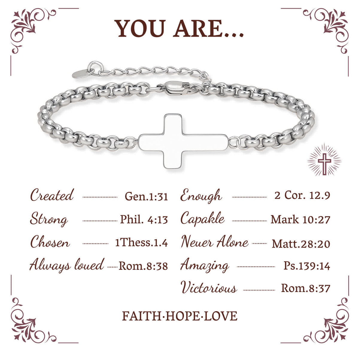 Minimalist Cross Chain Bracelets