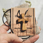 Wooden Cross Pendant Necklace