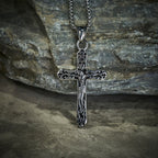 Classic Stainless Steel Ornate Cross Necklace