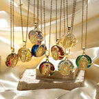 Multicolored Our Lady Crystal Necklaces