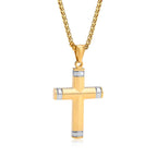 Multi-Color Cross Necklace with Scripture