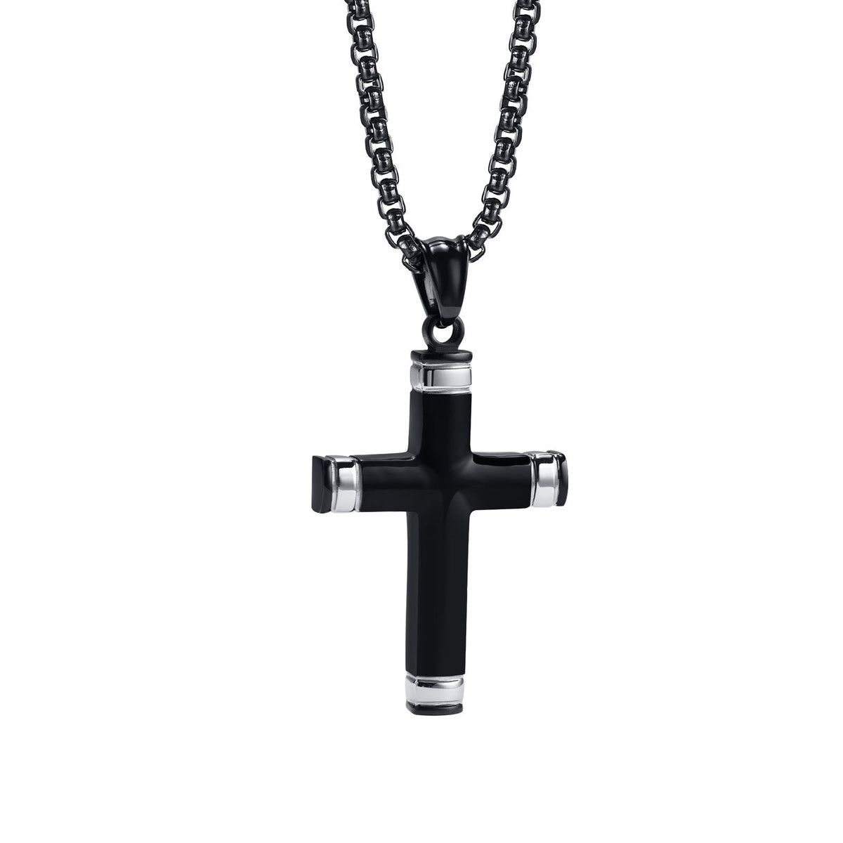 Multi-Color Cross Necklace with Scripture