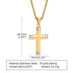 Multi-Color Cross Necklace with Scripture