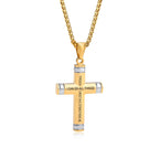 Multi-Color Cross Necklace with Scripture
