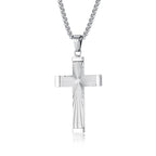 Three-Color Radiant Cross Pendant