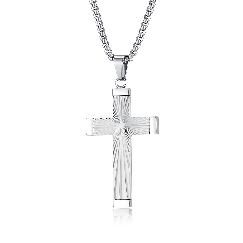 Three-Color Radiant Cross Pendant