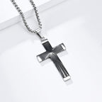 Three-Color Radiant Cross Pendant