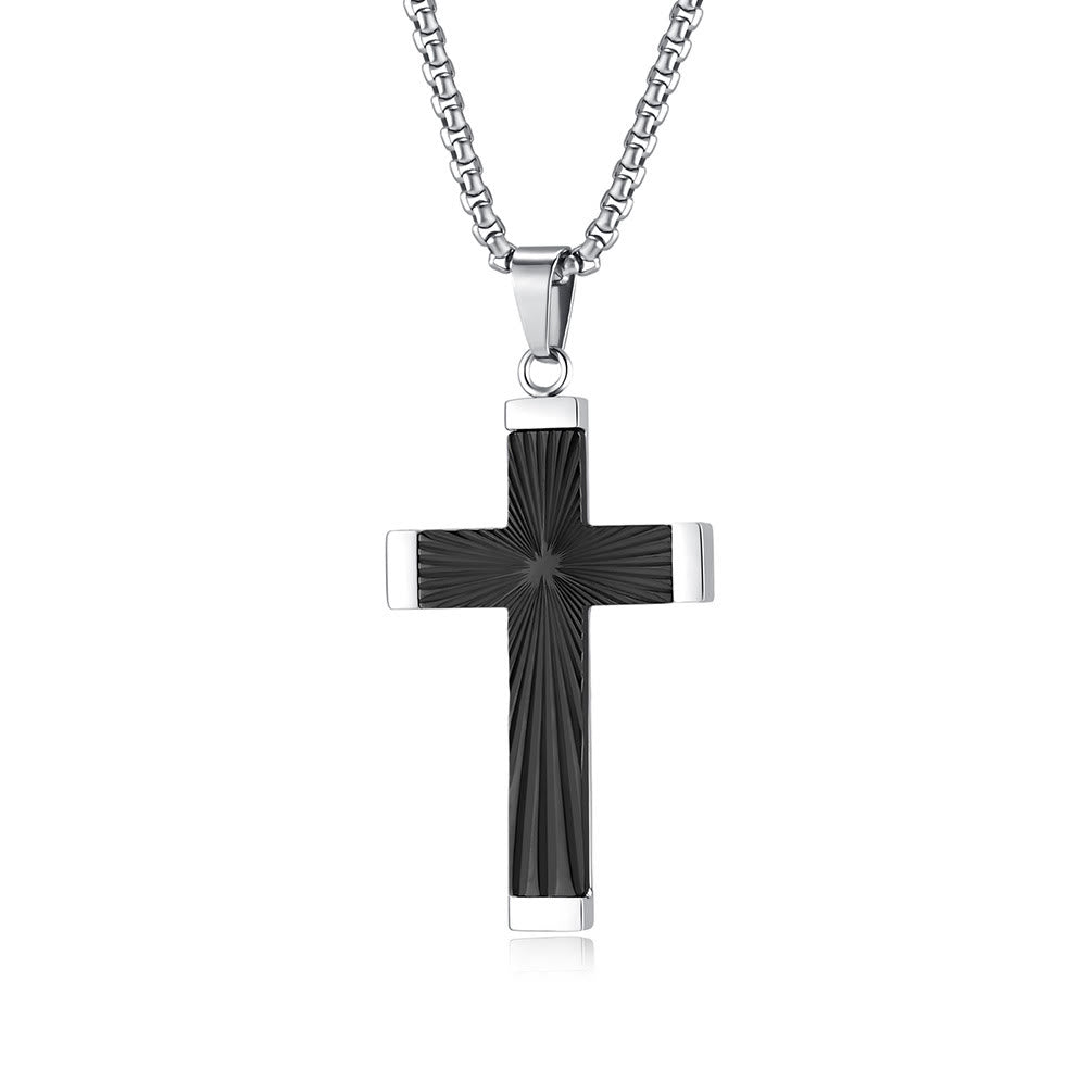 Three-Color Radiant Cross Pendant