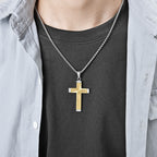 Three-Color Radiant Cross Pendant