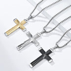 Three-Color Radiant Cross Pendant