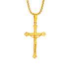Tri-Color Jesus Crucifix Necklace