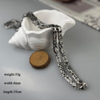 Tri-Color Cross-Embedded Chain Necklace & Bracelet