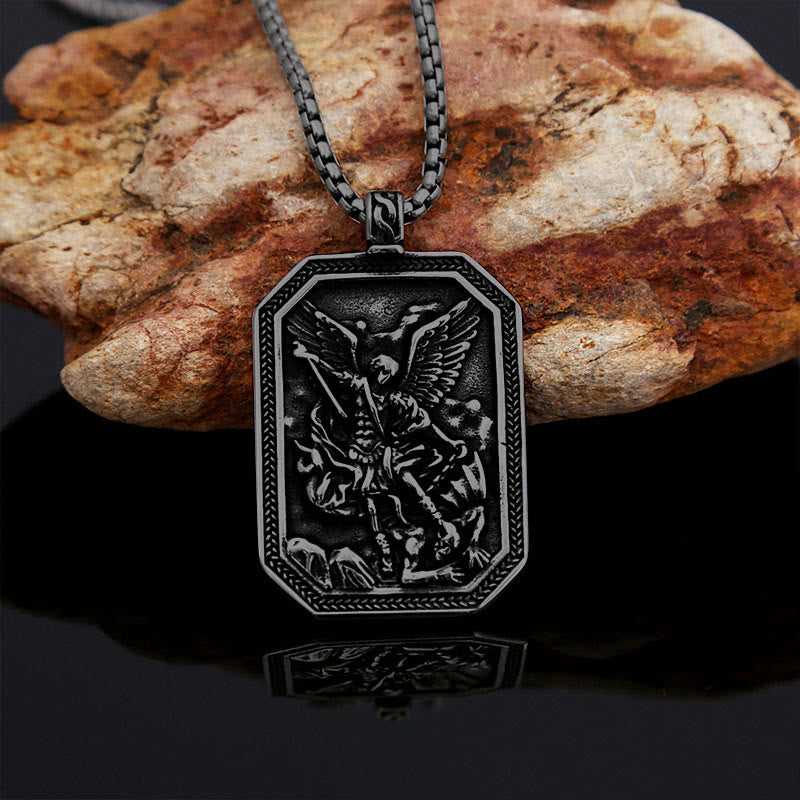 Classic Style St. Michael the Archangel Protection Stainless Steel