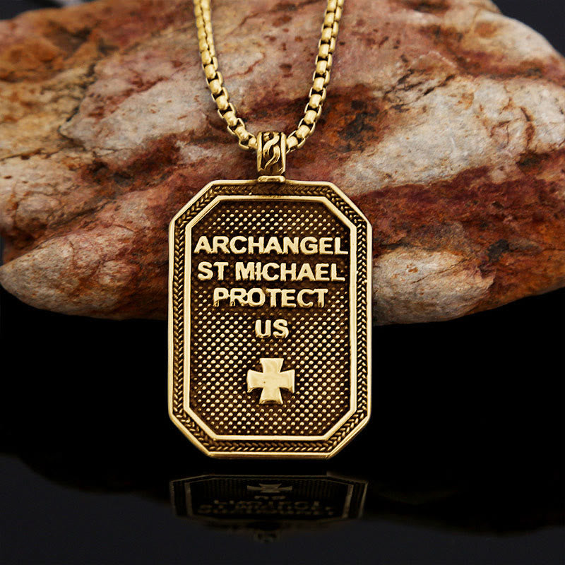 Classic Style St. Michael the Archangel Protection Stainless Steel