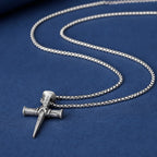 Artistic Nail-Shaped Cross Necklace for Faith Expression