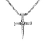 Artistic Nail-Shaped Cross Necklace for Faith Expression