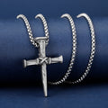 Artistic Nail-Shaped Cross Necklace for Faith Expression