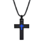 Two-Tone Stainless Steel Cross Necklace