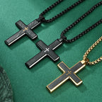 Multi-Style Two-Tone Cross Necklace