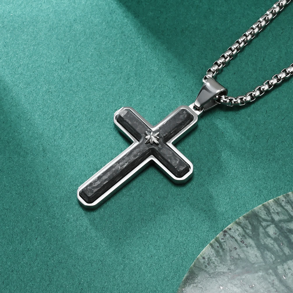 Two-Tone Cross Necklace