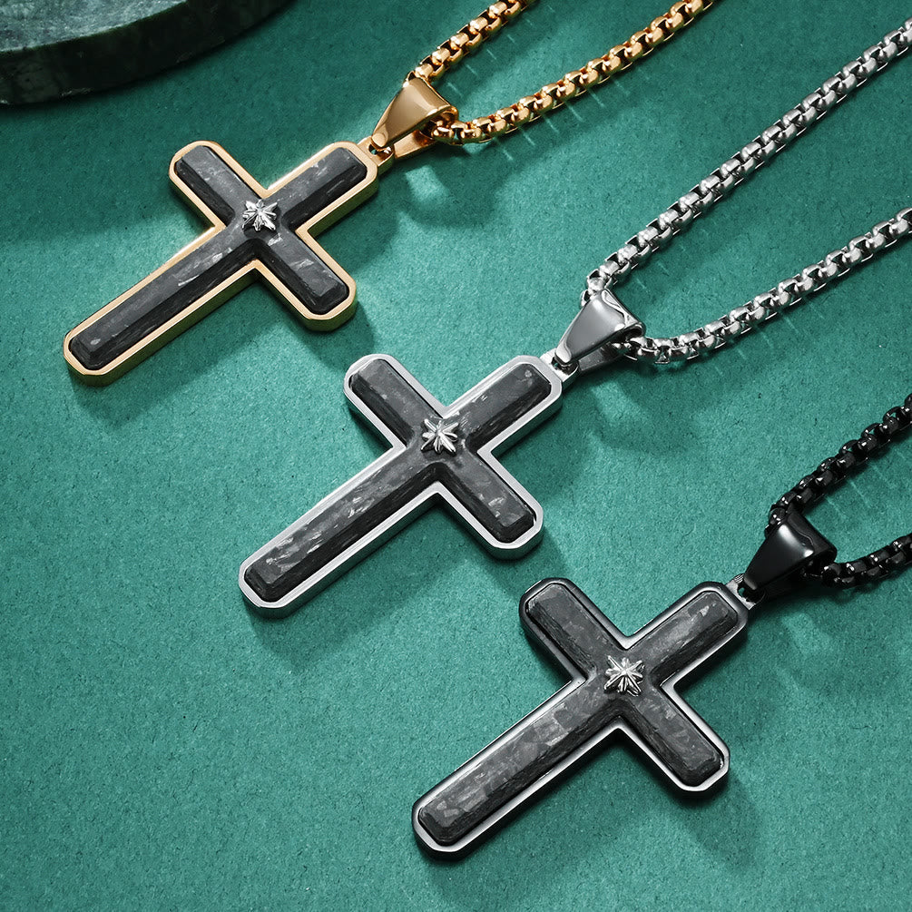 Two-Tone Cross Necklace