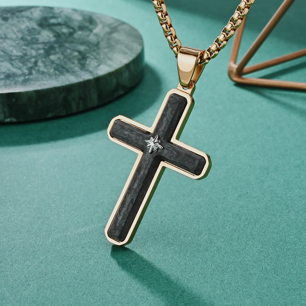 Two-Tone Cross Necklace