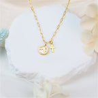 Golden Cross, Mountain & Mustard Seed Pendant Necklace