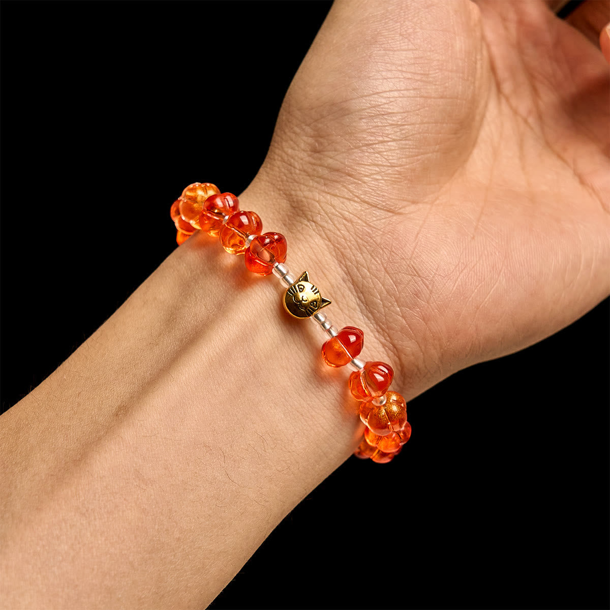 Pumpkin-Shaped Beads Rosary, Bracelet