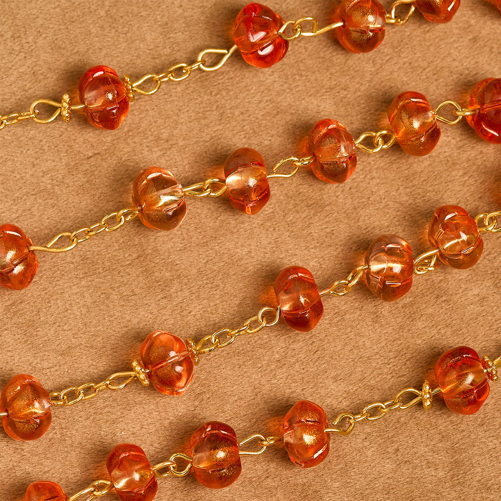 Pumpkin-Shaped Beads Rosary, Bracelet