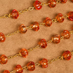 Pumpkin-Shaped Beads Rosary, Bracelet