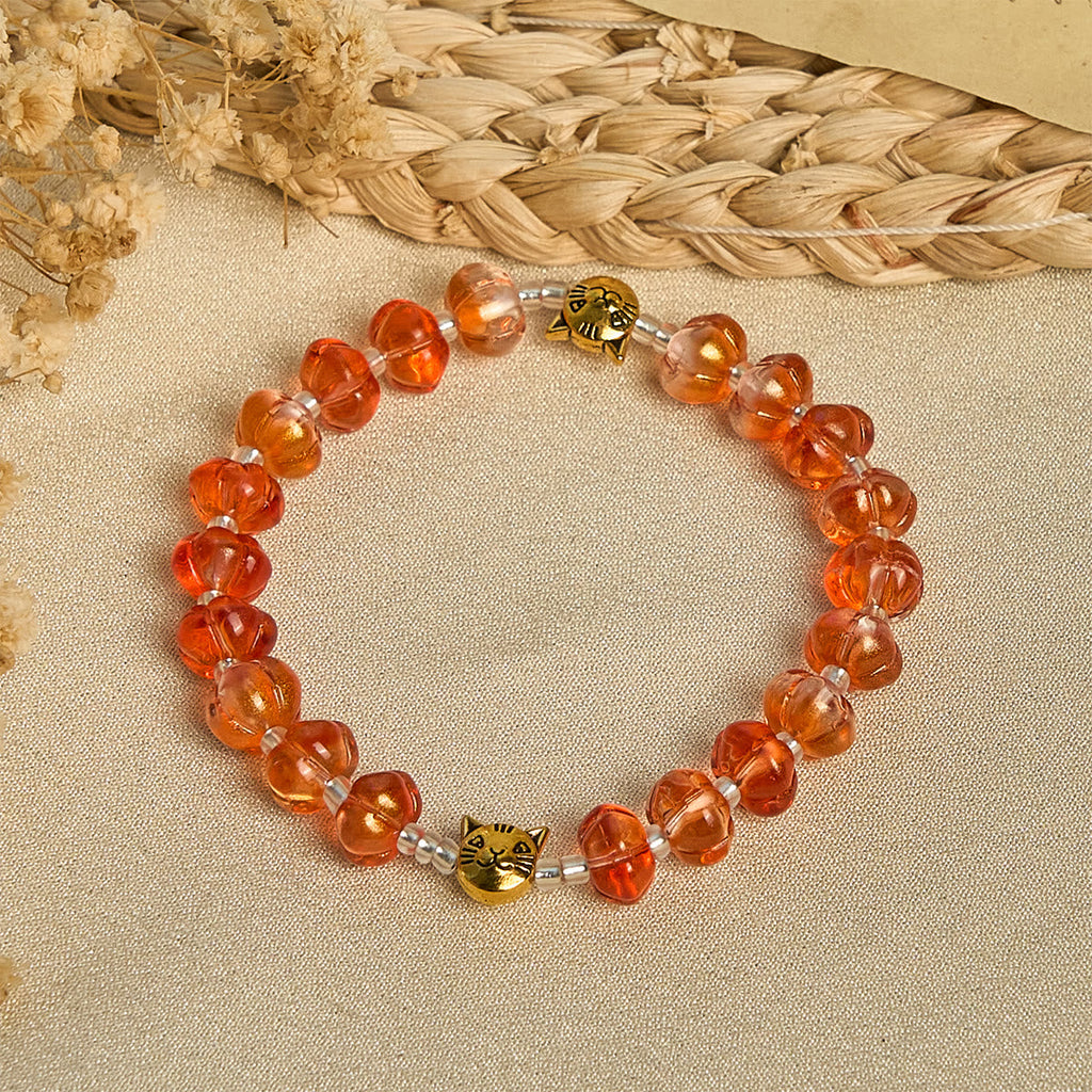 Pumpkin-Shaped Beads Rosary, Bracelet