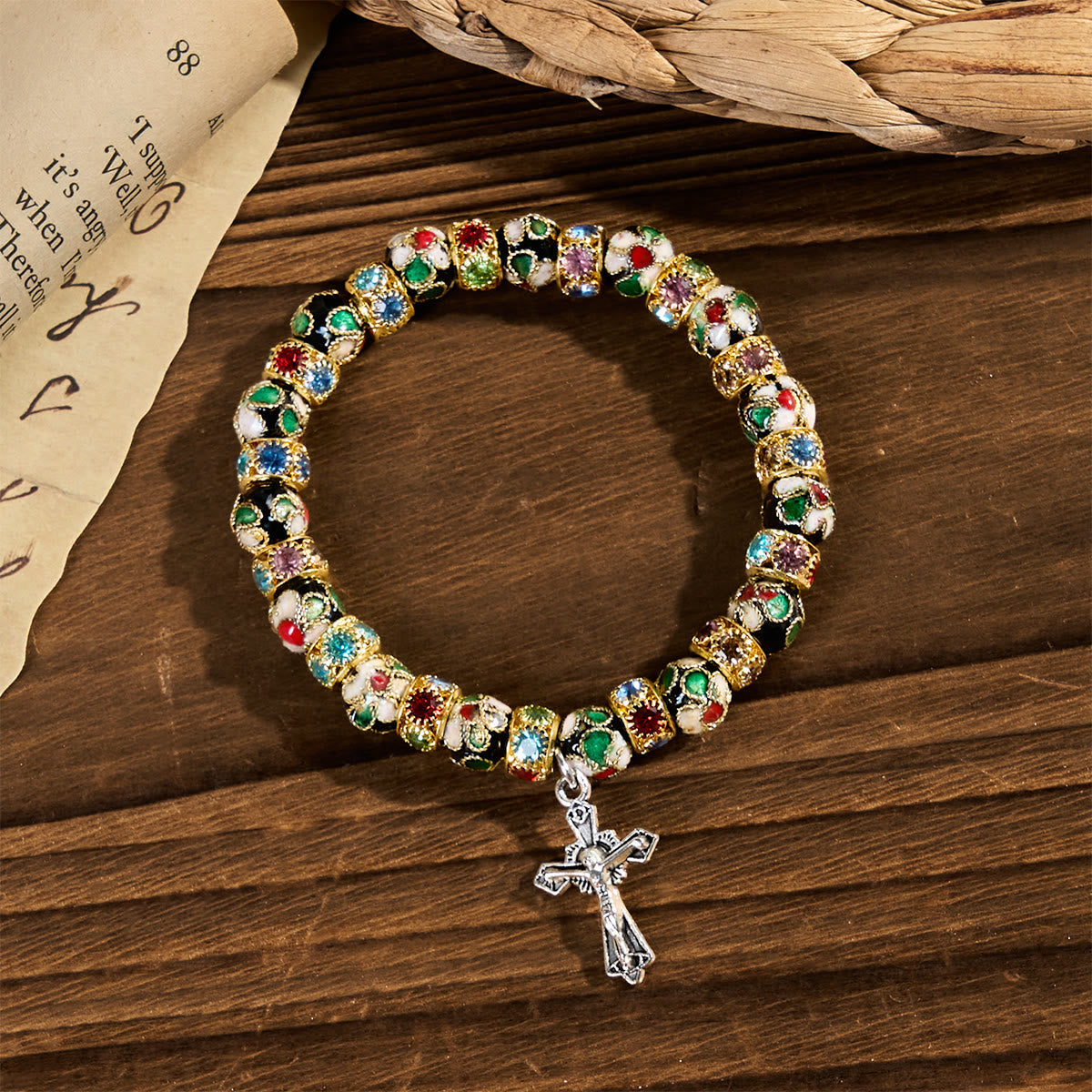 Handcrafted Cloisonné Beads Timeless Faith Bracelet