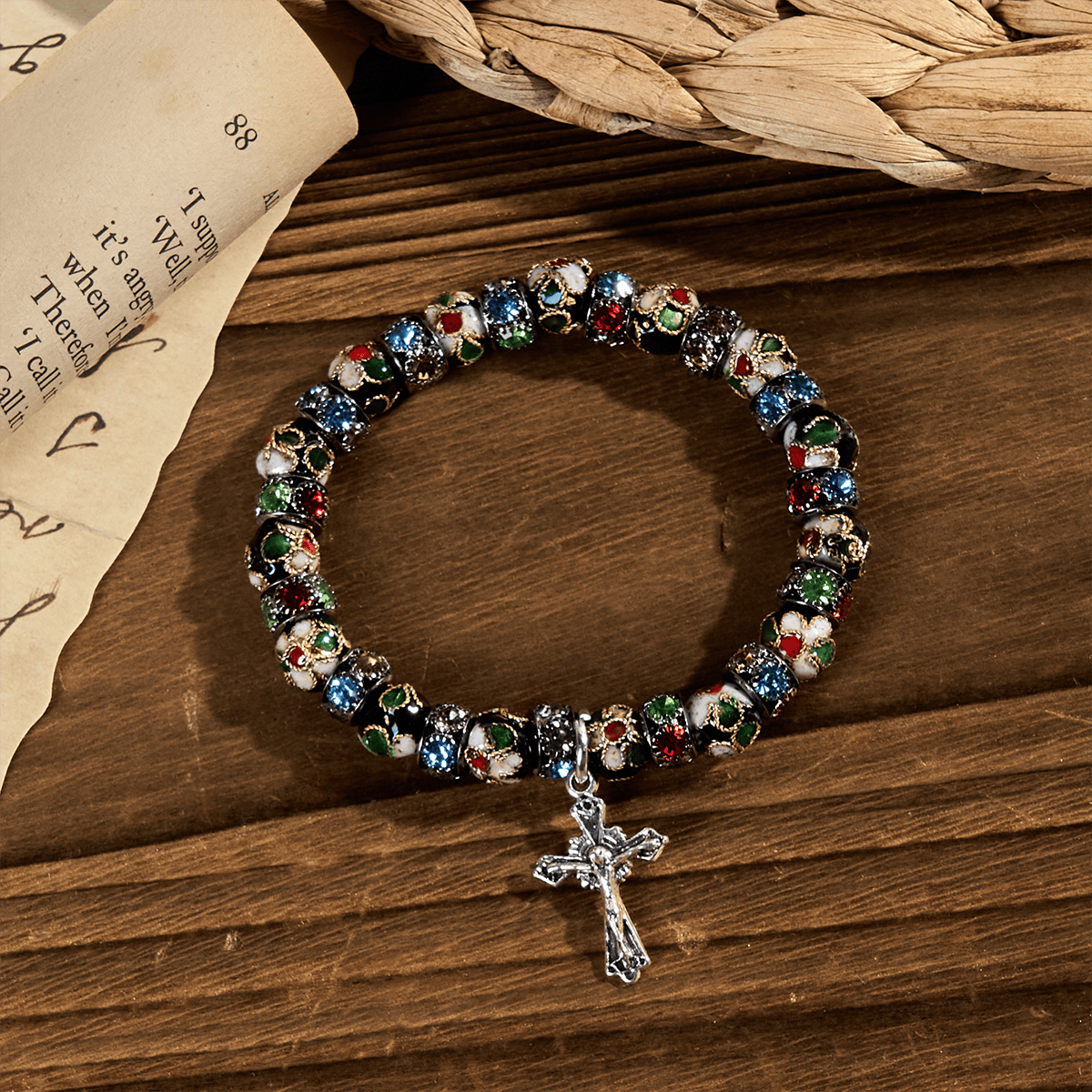 Handcrafted Cloisonné Beads Timeless Faith Bracelet