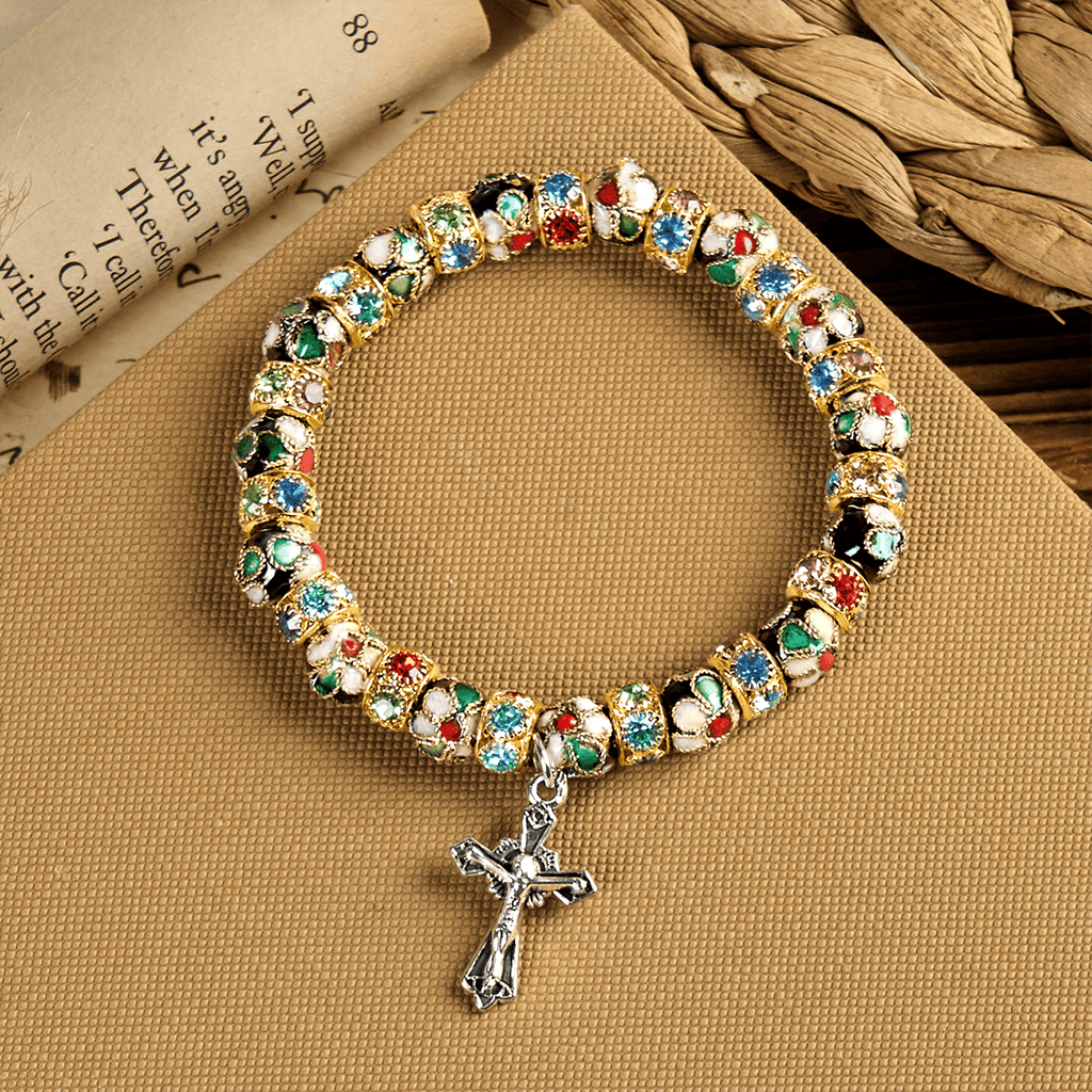 Handcrafted Cloisonné Beads Timeless Faith Bracelet
